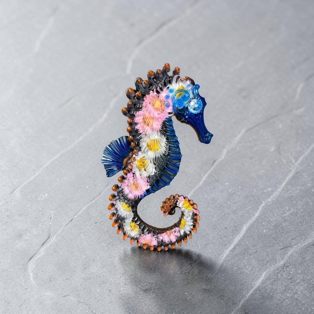 Tideborn Seahorse | Handcrafted Resin Coastal Wall Art | Sculptural Ocean Décor