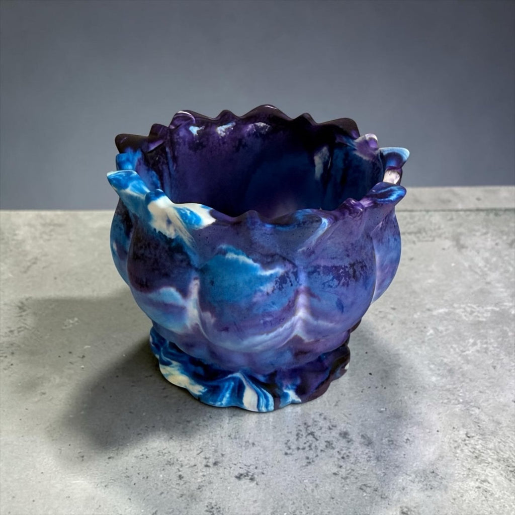Handmade Eco Resin Lotus Bowl | Decorative Succulent Planter | Modern Home Decor