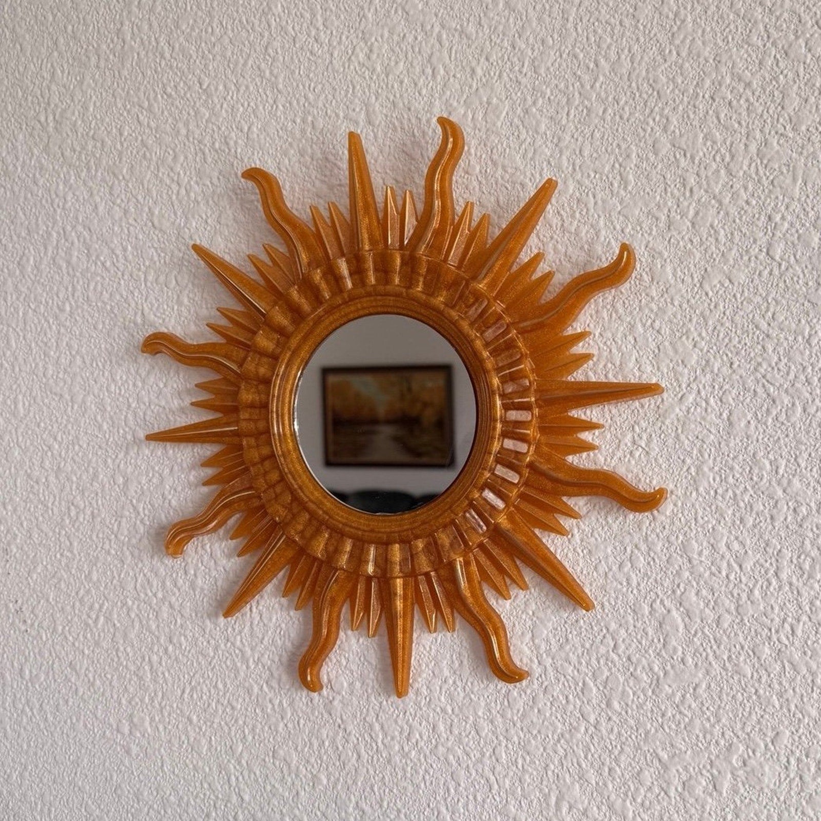 Made to Order Handmade Sunburst Resin Mirror | Choose Your Own Color Story MCM