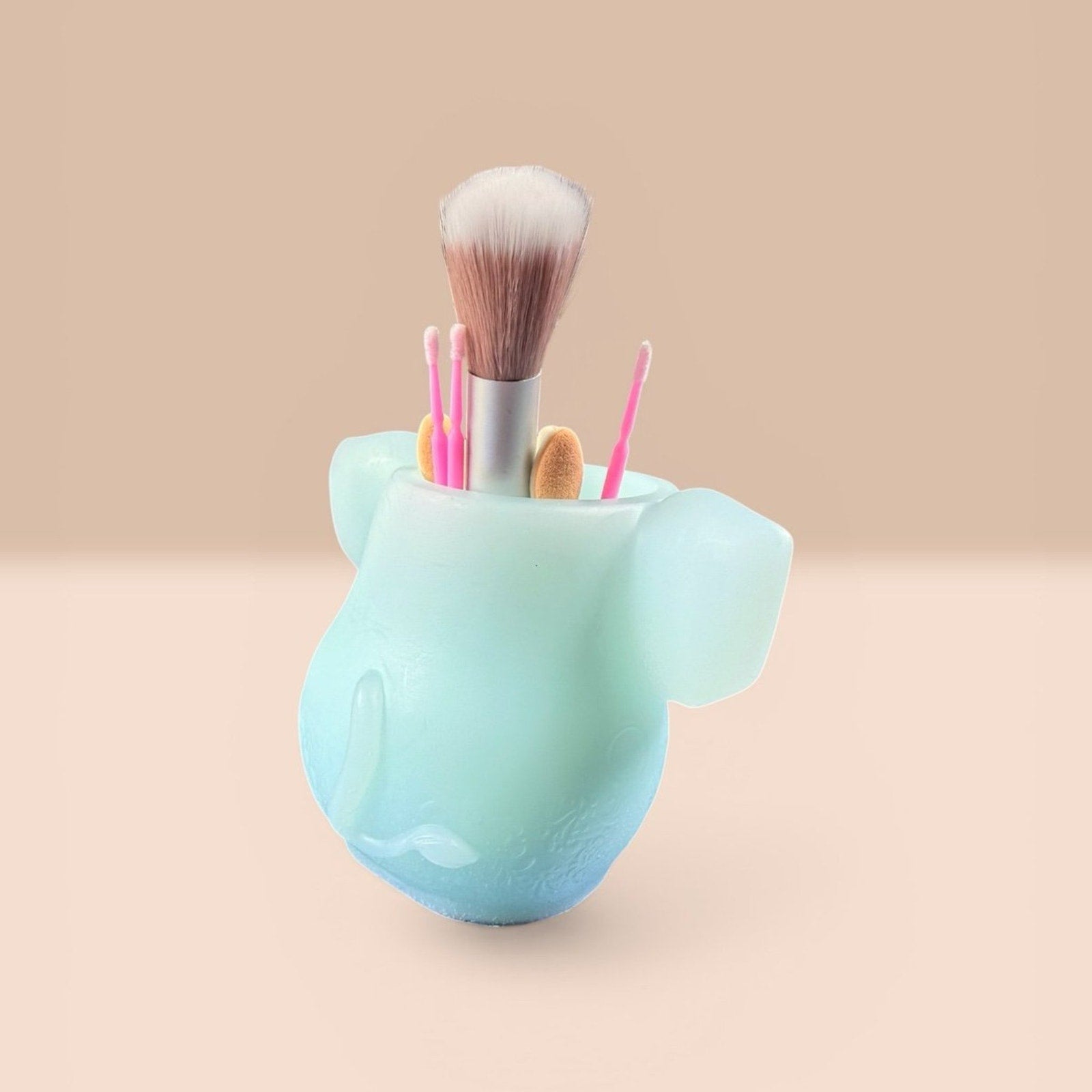 Elephant Makeup Brush Holder Resin Organizer Cute Vanity Cup