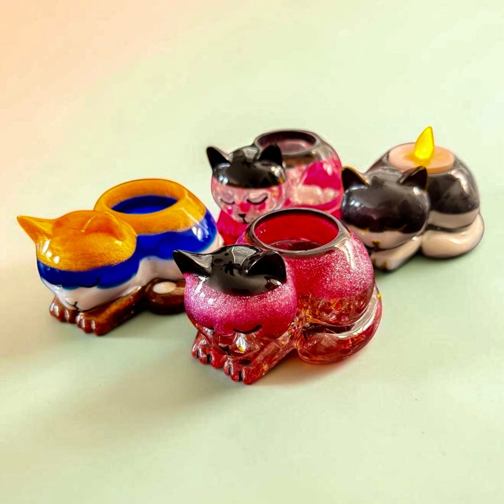 Second Pour Stories Sleeping Candle Cats | Choose Your One-of-a-Kind Kitty
