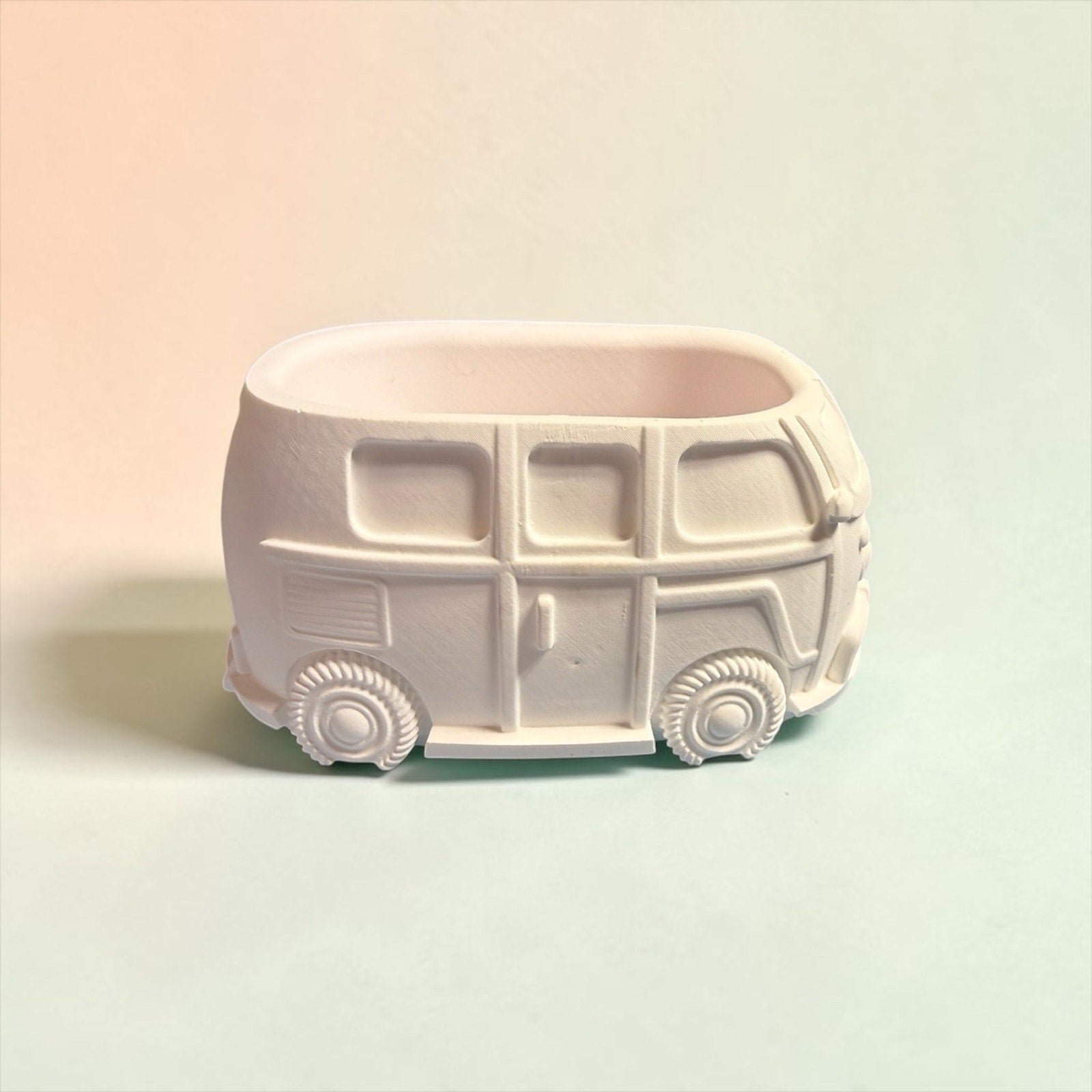 VW Bus Planter DIY Paint Your Own Retro Boho Hippie Van Handcrafted Eco Resin
