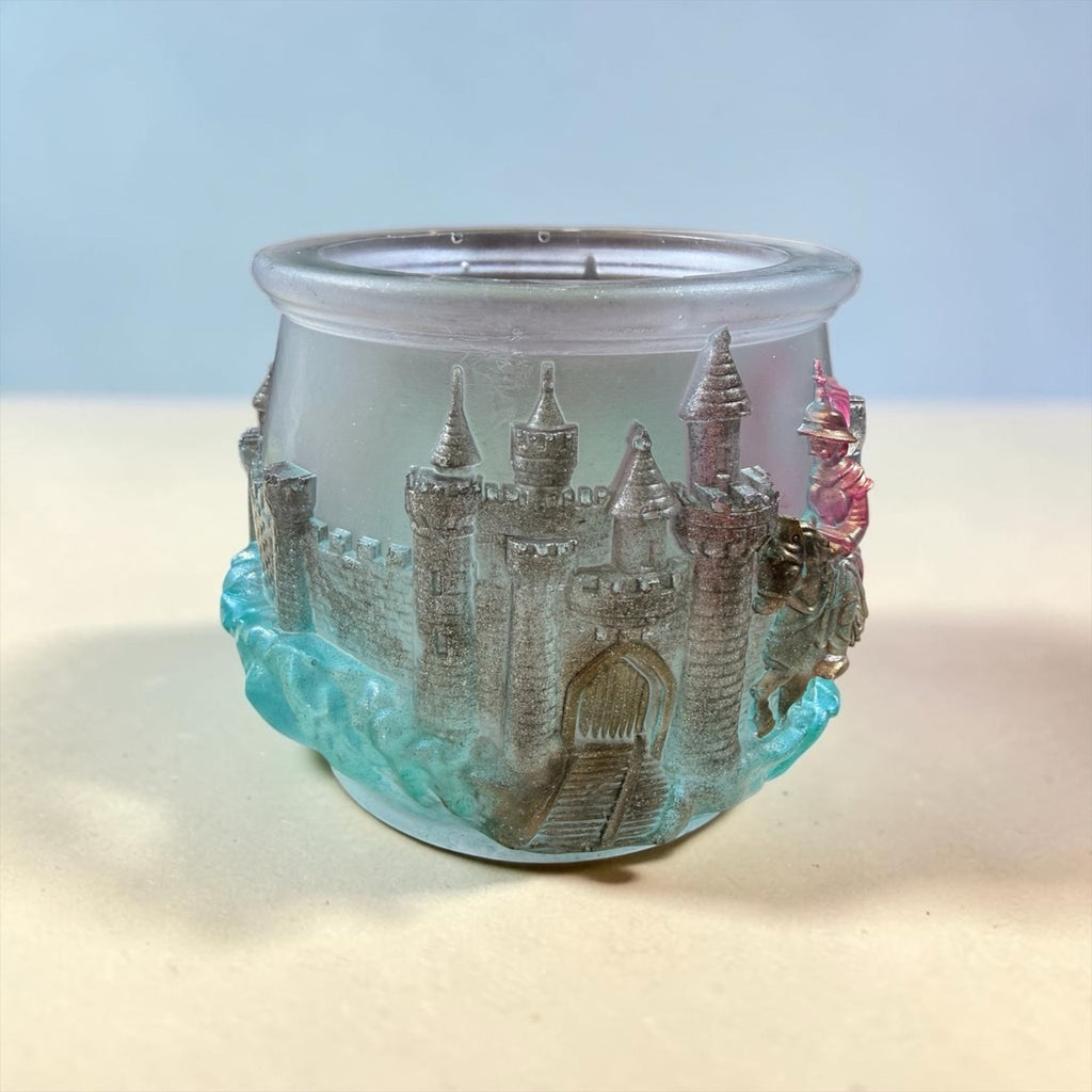 Fantasy Castle Trinket Jar Medieval Decor Knight Princess Storage Hancrafted