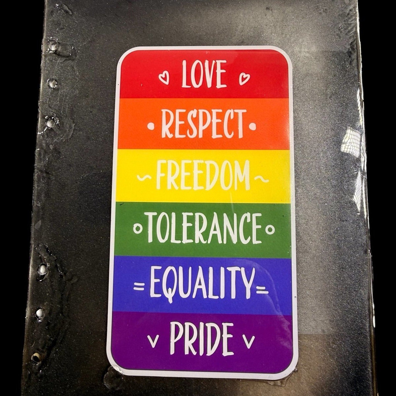 Handmade Pride Epoxy Resin A5 Notebook Love Is Love Rainbow Journal
