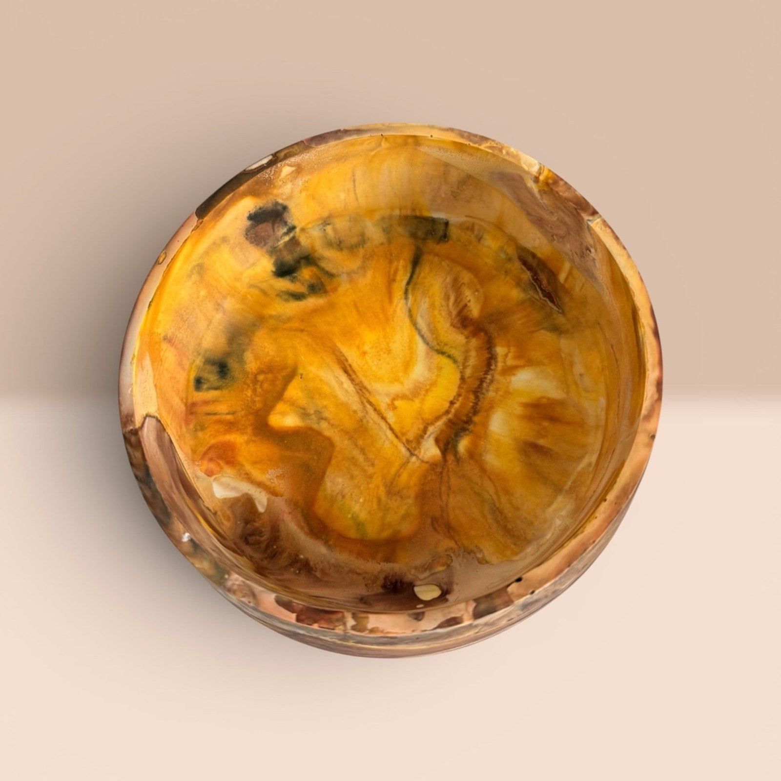 Handmade Eco Resin Catch-All Bowl |Succulent Planter | Organic Organizer