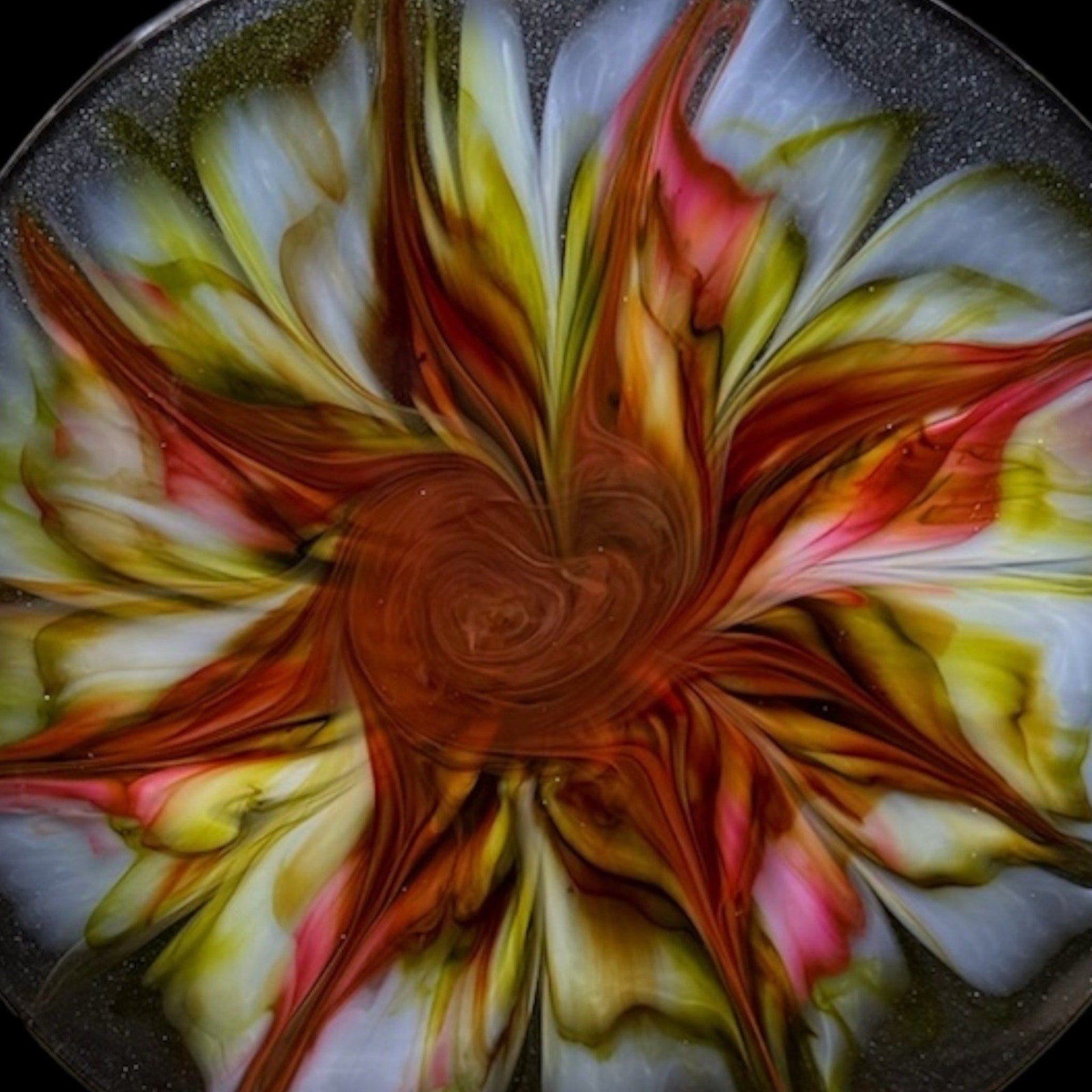 Handcrafted Resin Bloom Coaster Set of 6 | Abstract Floral Art Drink Coasters