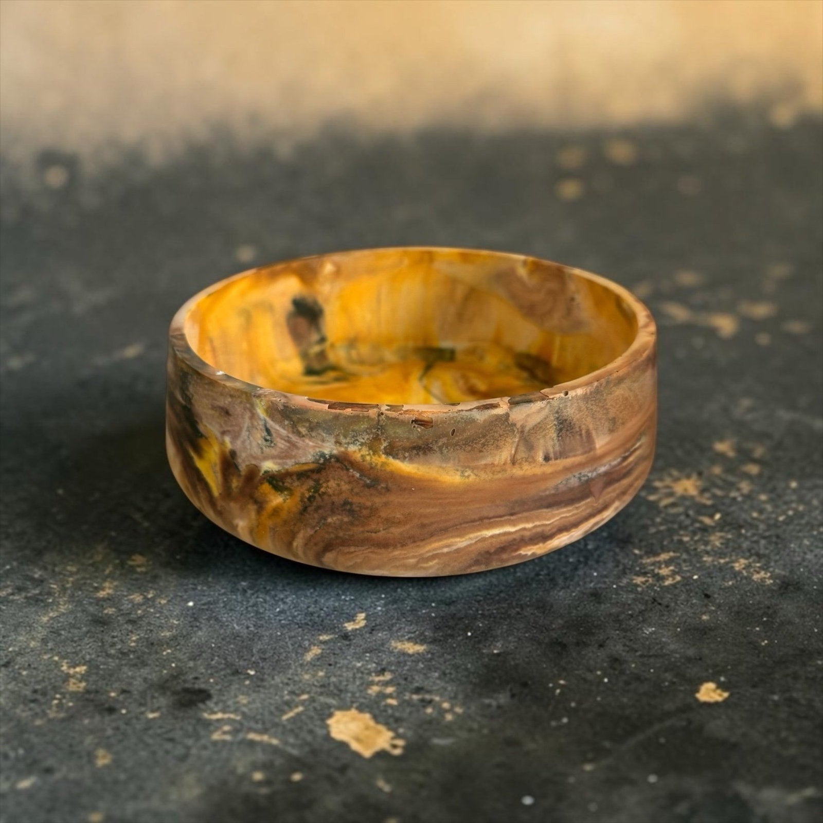 Handmade Eco Resin Catch-All Bowl |Succulent Planter | Organic Organizer