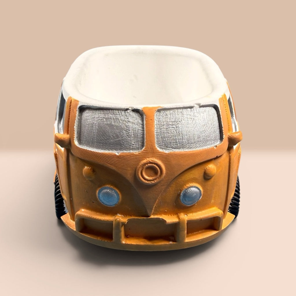 VW Bus Planter | Rustic Boho Van Decor | Retro Organizer Handcrafted Epoxy Resin