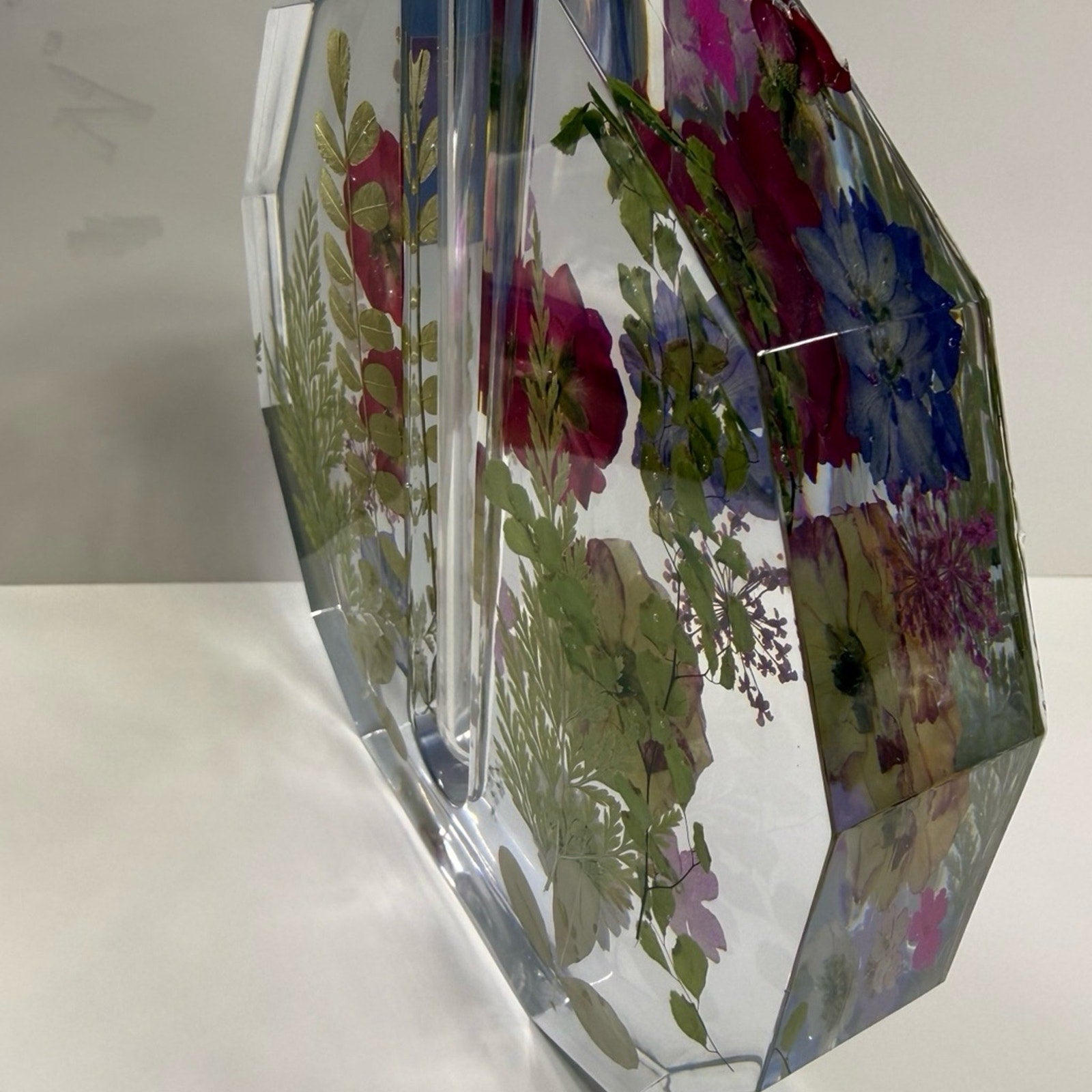 Handmade Forever Bloom Collection Epoxy Resin Test Tube Bud Vase Pressed Flowers