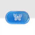 Handmade Real Lace Butterfly Trinket Tray Epoxy Resin Jewelry Dish Catchall
