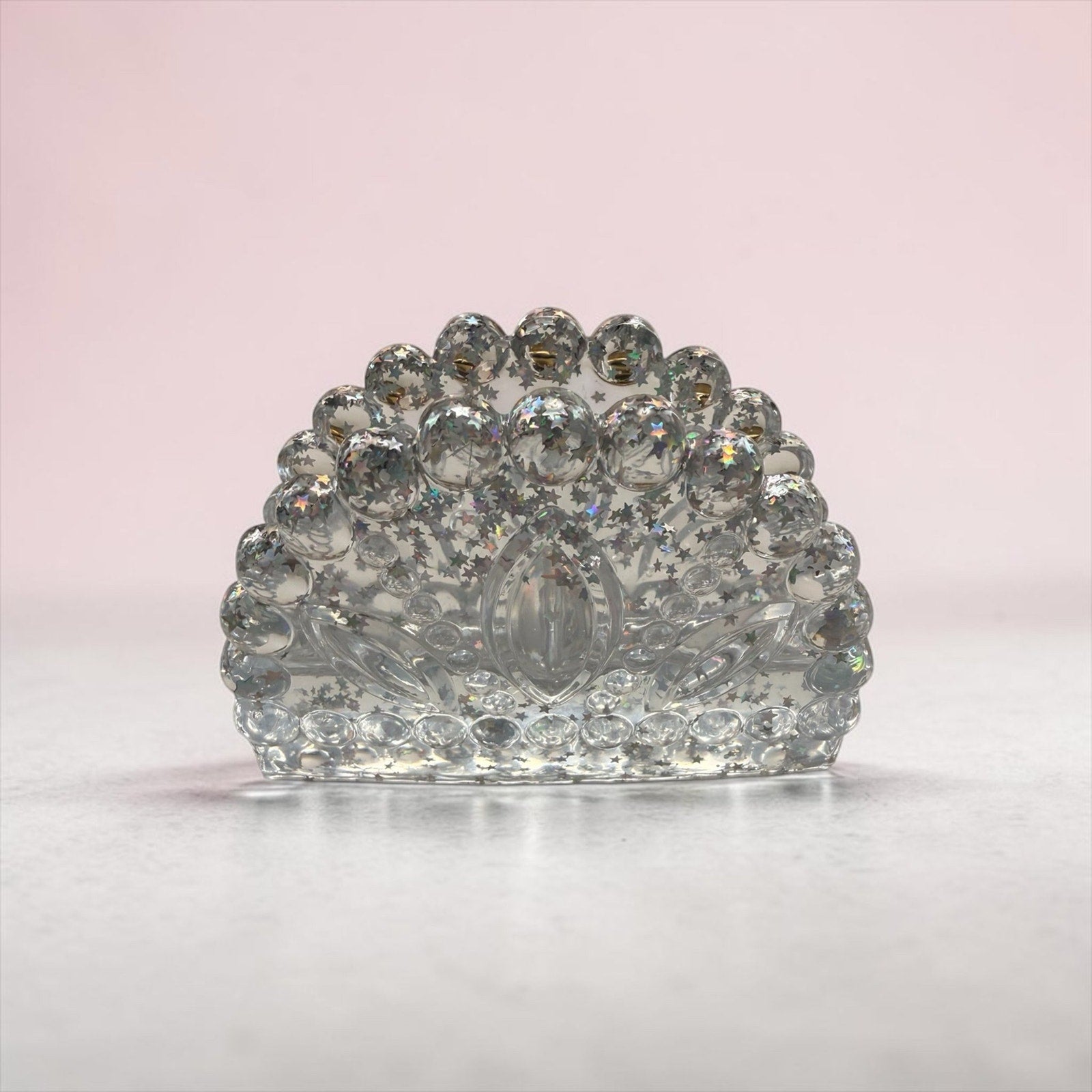 Handcrafted Resin Napkin Holder | Sparkle Table Decor Functional Art