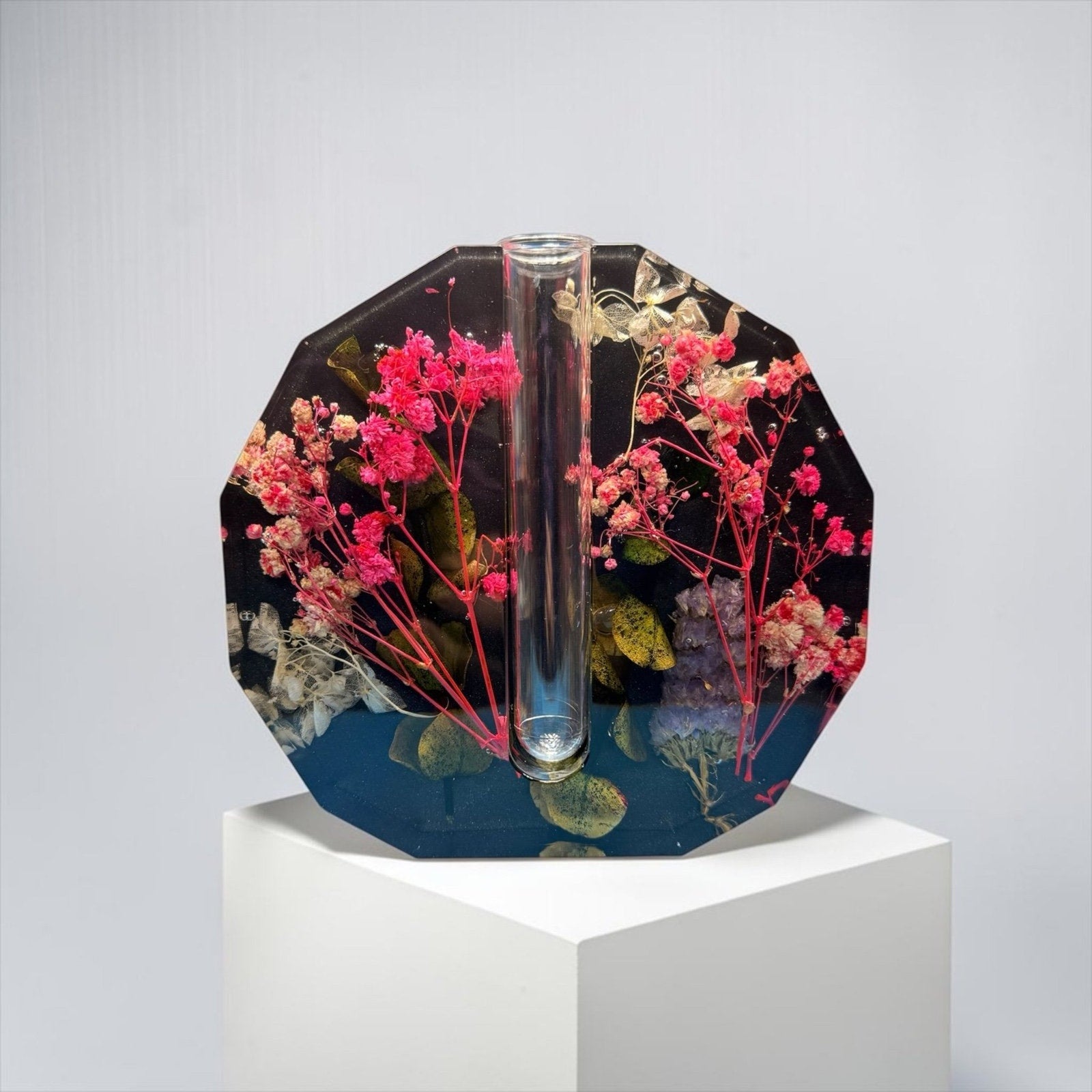 Veloura Bud Vase | Handcrafted Resin Floral Vase Modern Botanical Functional Art
