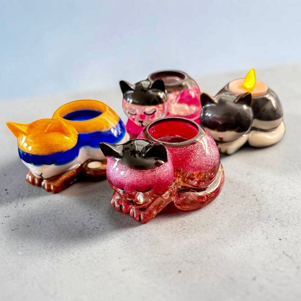 Second Pour Stories Sleeping Candle Cats | Choose Your One-of-a-Kind Kitty