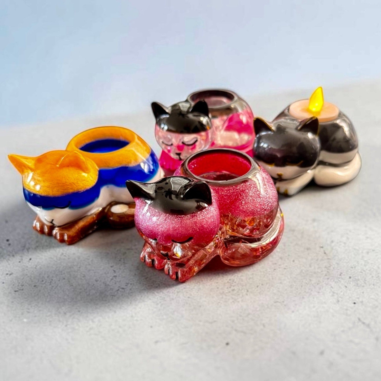 Second Pour Stories Sleeping Candle Cats | Choose Your One-of-a-Kind Kitty