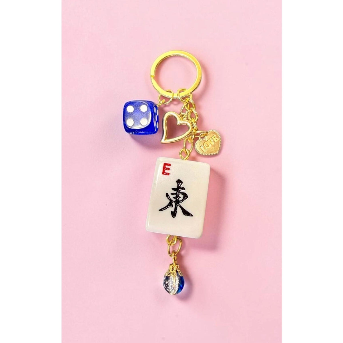 Handmade Mahjong Tile Keychain | Mahjong Lover Gift | Game Night Bag Charm