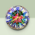 Resin Bloom Clock | Colorful Roman Numeral Desk Clock | Functional Art Decor