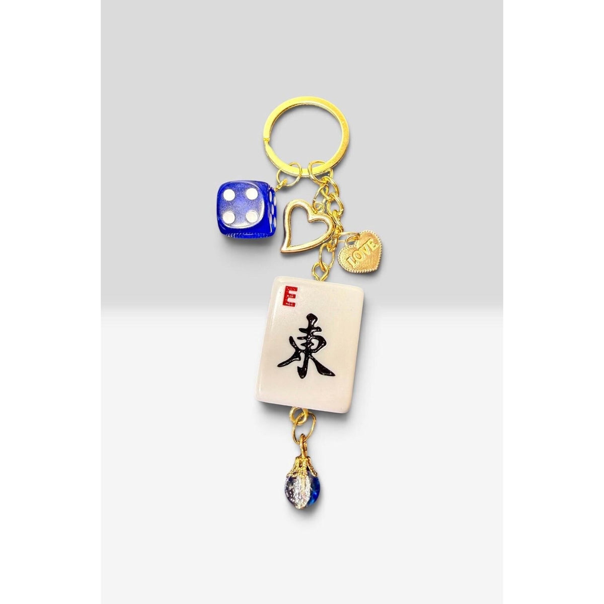 Handmade Mahjong Tile Keychain | Mahjong Lover Gift | Game Night Bag Charm