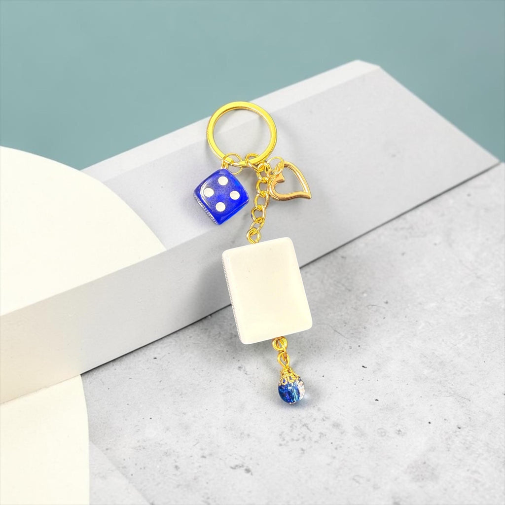 Handmade Mahjong Tile Keychain | Mahjong Lover Gift | Game Night Bag Charm