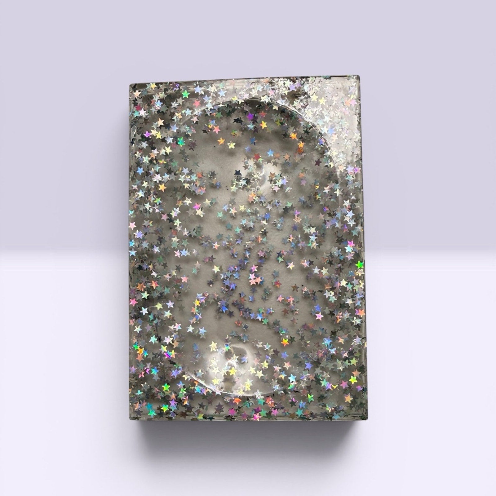 Handcrafted Glitter Resin Soap Dish | Glam Bathroom Decor Tray