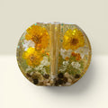 Handmade Pressed Flower Resin Vase | Wildflower Decor | Nature-Inspired Home Acc